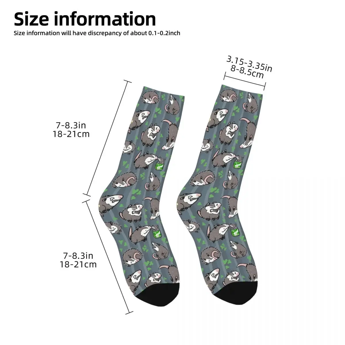 Hip Hop Gooby Opossums Crazy Men's Socks Opossum Cute Animal Unisex Harajuku Pattern Printed Happy Novelty Crew Sock Boys Gift