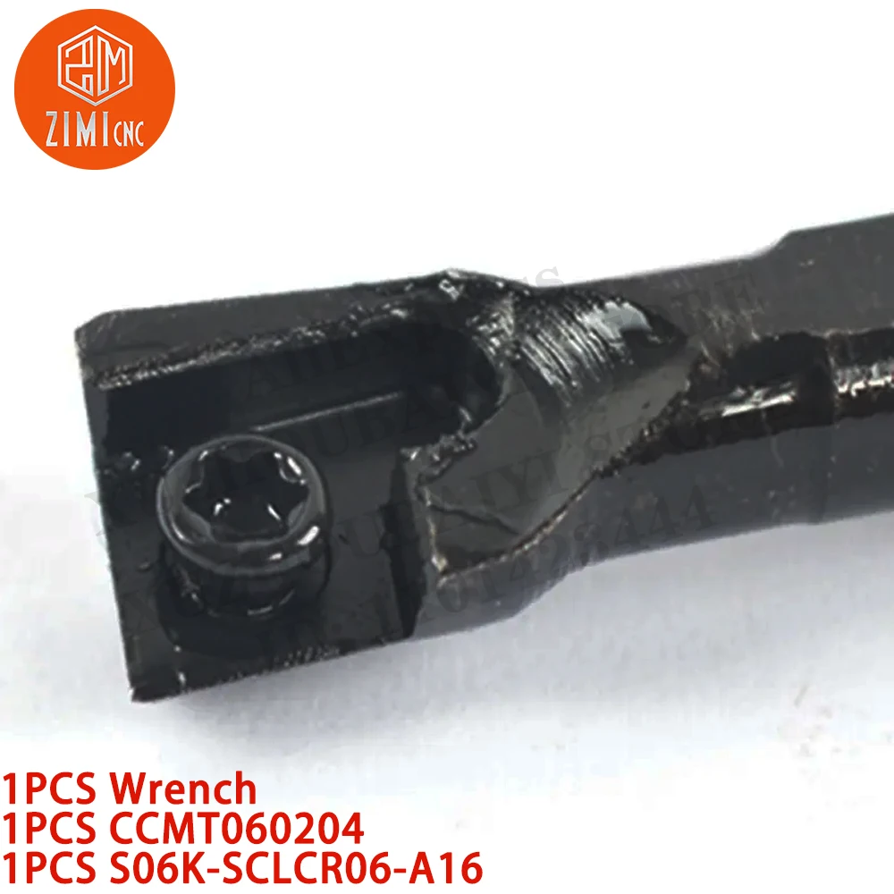 1PCS S06K-SCLCR06 indexable boring bar shank 95° CNC Lathe +1PCS CCMT0602 Carbide Insert CNC metal lathe mechanical cutting tool