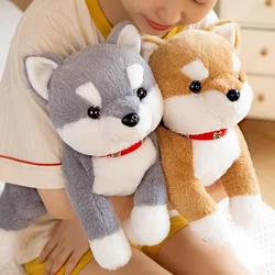 28-50CM Cartoon Fluffy Shiba Inu Peluche Toys Lovely Bell Dog Dolls Stuffed Animal Pillow Birthday Christmas Gift for Children