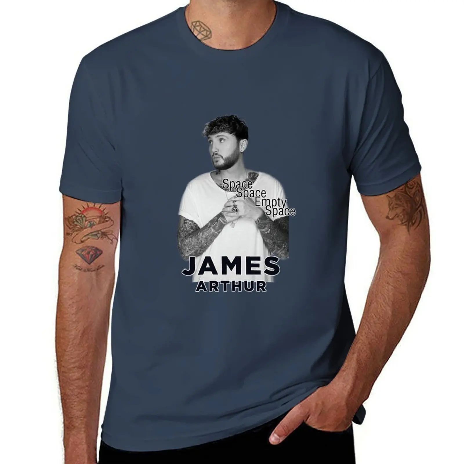 

James Arthur Empty Space T-Shirt Fashion Simple Casual Tee Shirt