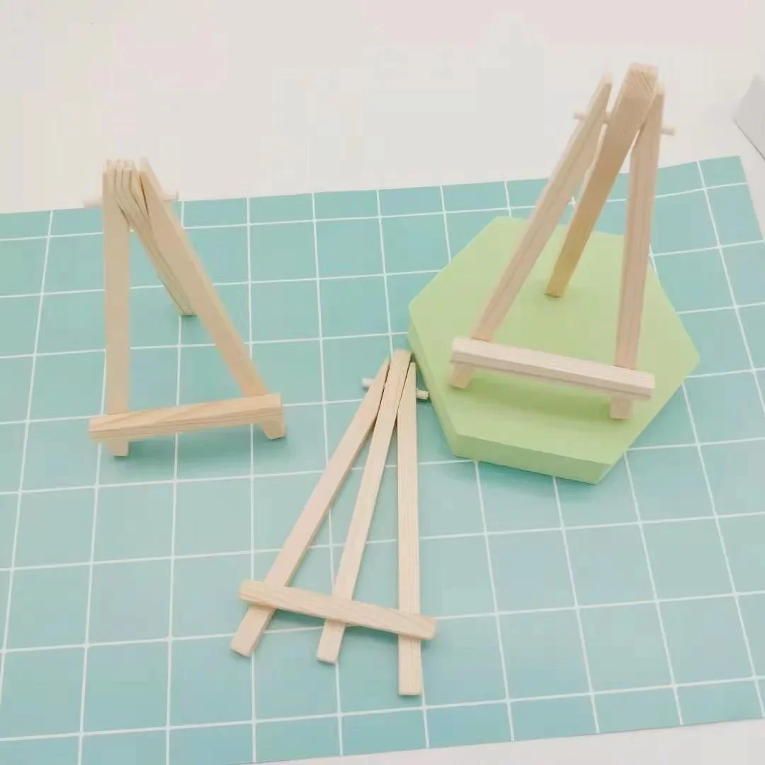 Mini Tripod Easels Small Display Stand Painting Holder Wood Stand Art Supplies for Photo Crafts Paintings Artworks Natural Wood