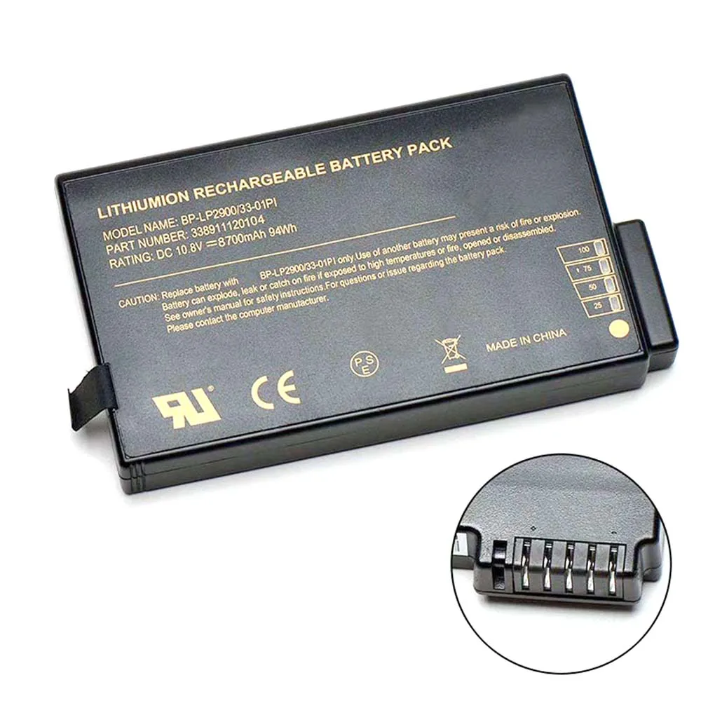 7XINbox BP-LP2900/33-01PI BP-LP2900 94Wh 8700mAh Laptop Battery For Getac X500 S400 M230 V100 V200 V1010 B300 Series BP-LC2600