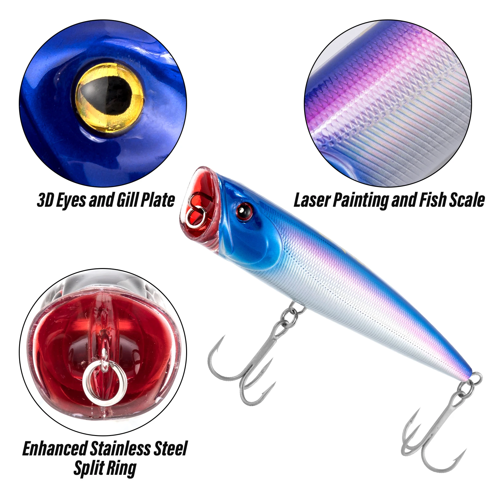 40g GT Popper Angelköder 14cm Wobbler Köder Kunstköder für Salzwasser Plug Thunfisch Surf Angeln Forelle Bass Offshore Big Game – Detail 20