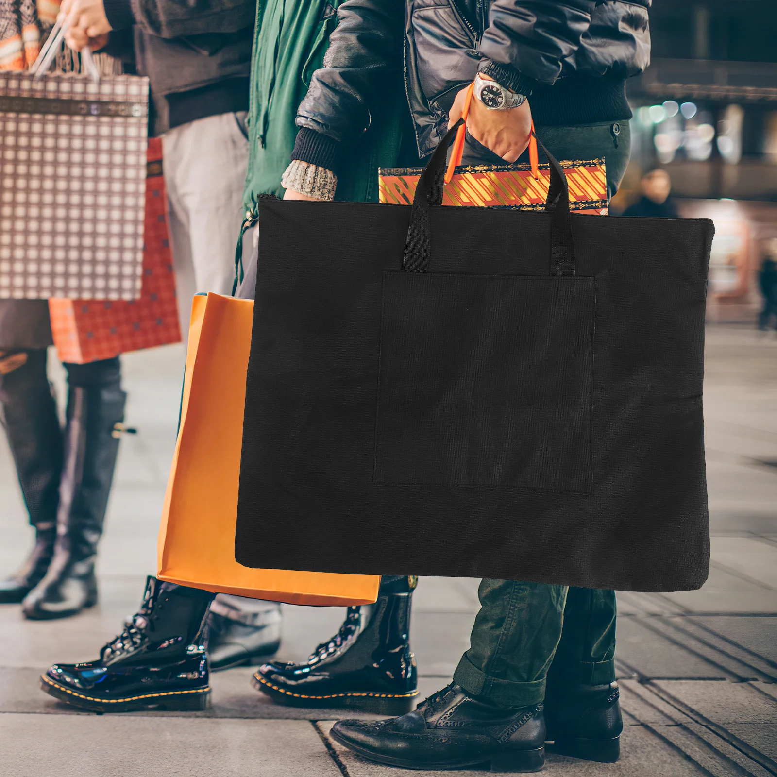 

Black Canvas Drawing Board Bag Waterproof Large Painting Storage Carry Case Tote Lightweight Drawing Board Bag