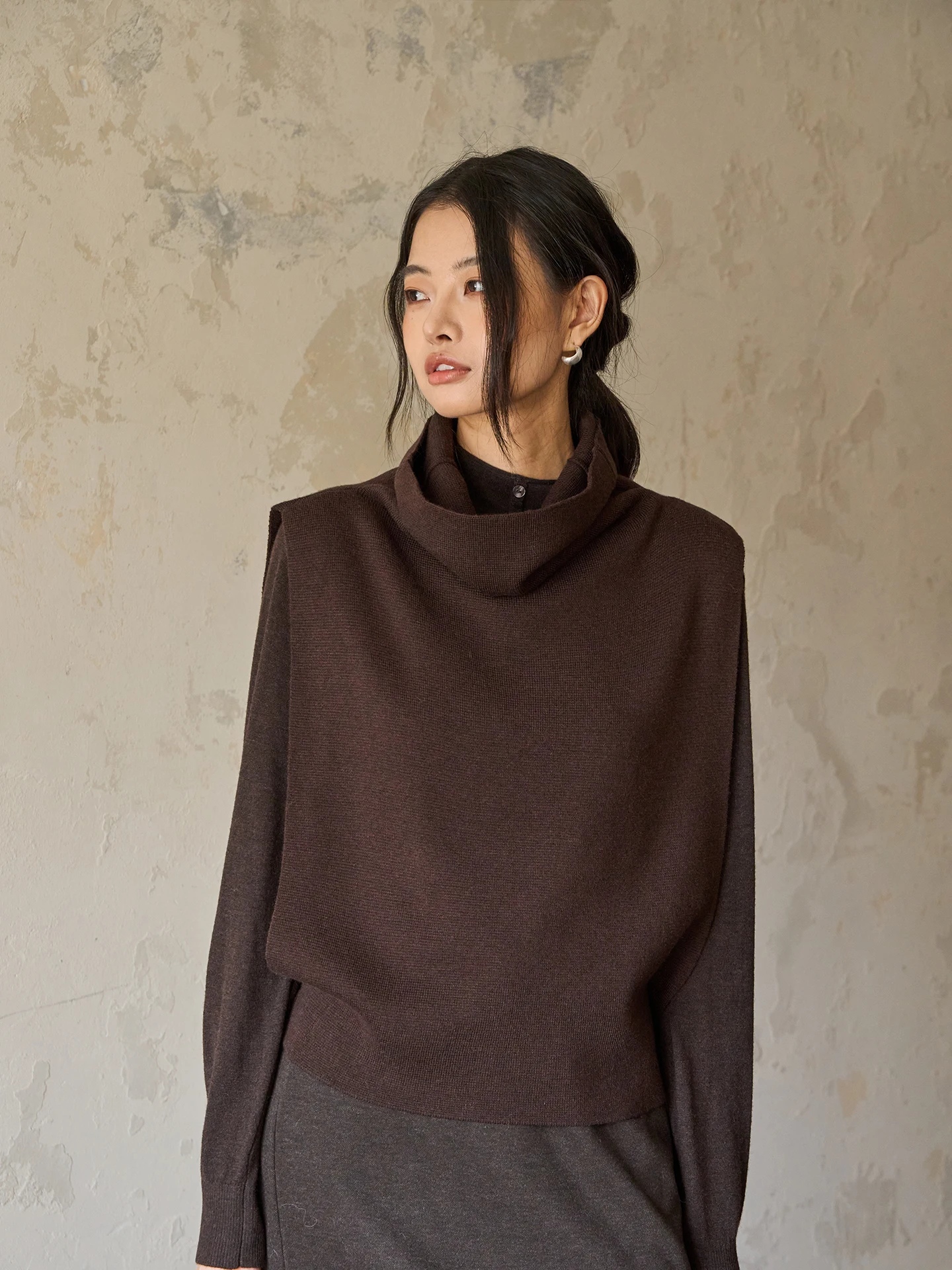 

Soft Cozy High Ne Knitted Sweater Women's Overhead Loose Fit Woolen Autumn Winter Faion Lazy Sle Faionable Girl