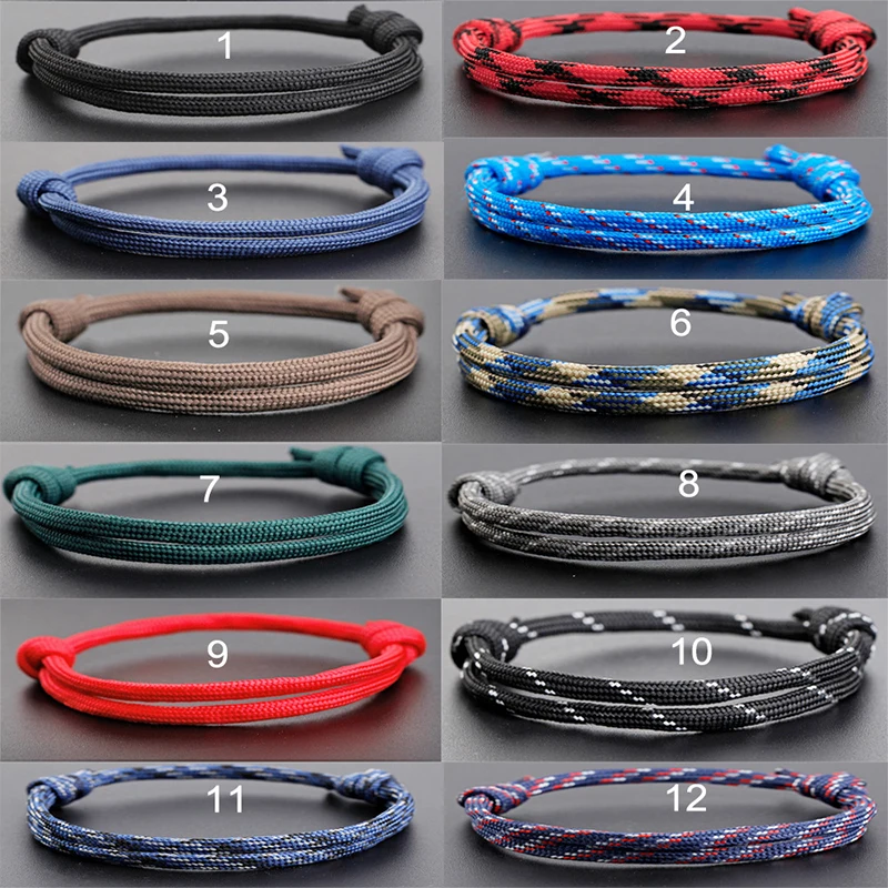 Minimalist Nautical Braided Rope Surfer Bracelets Handmade Adjustable Rope Bracelet For Men Women Couple Bracelet Jewelry Gift