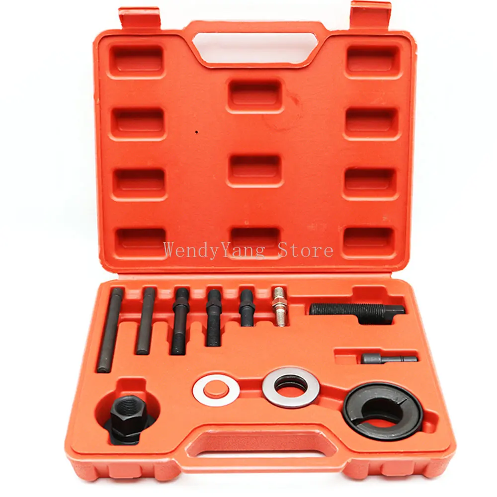 12pc Pulley Puller Remover Installer Set for GM Chrysler Ford Power Steering Alternators Hand-held Car Disassembly Tool