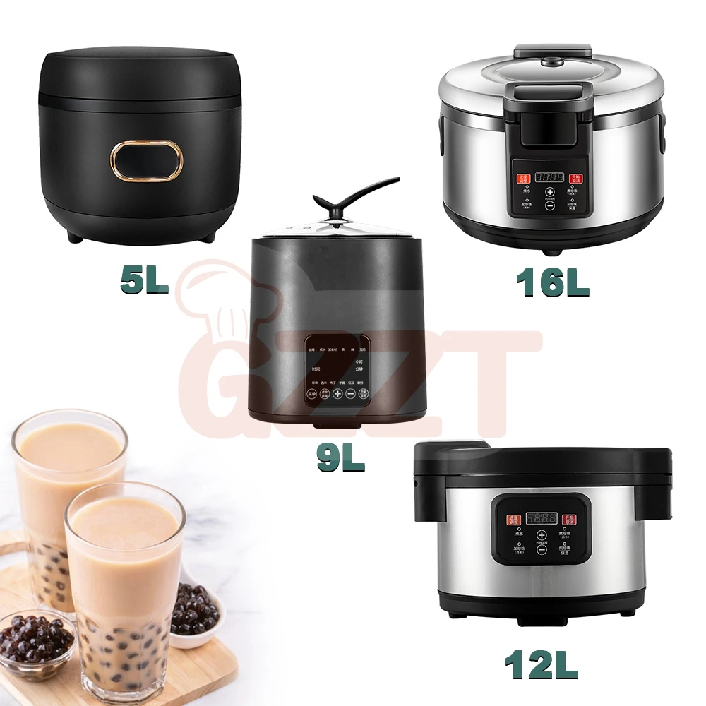 全自動タピオカクッカーボバパールクックマシンノンスティックパン 9L 1300 ワットパール調理ポットサゴ/パールクッカー