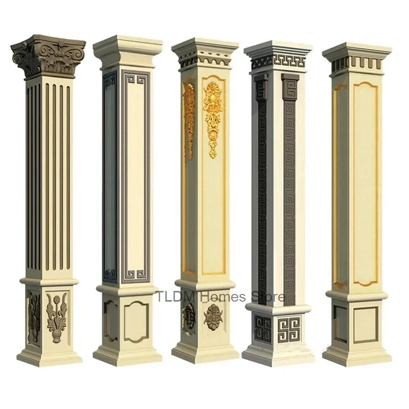 Roman Column Mold European-style Component Villa Gate Square Column Decoration Garden Building Cement Square Column Mold