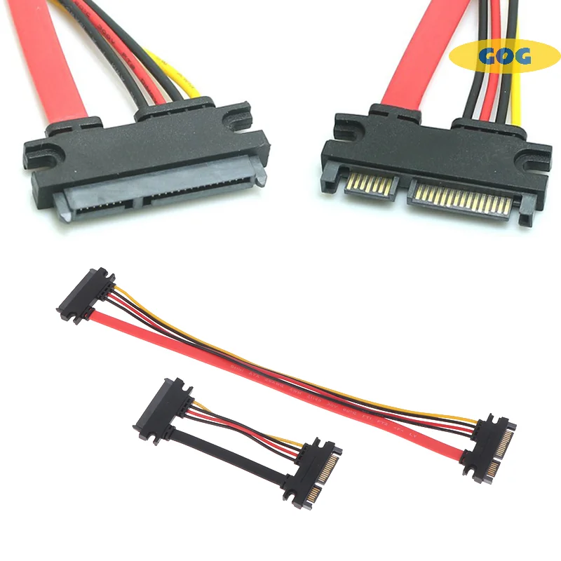 SATA 7+15 Pin Sata Data Power Combo Cable Extension Cable Sata 22 Pin Male To Female Sata Extension Cable