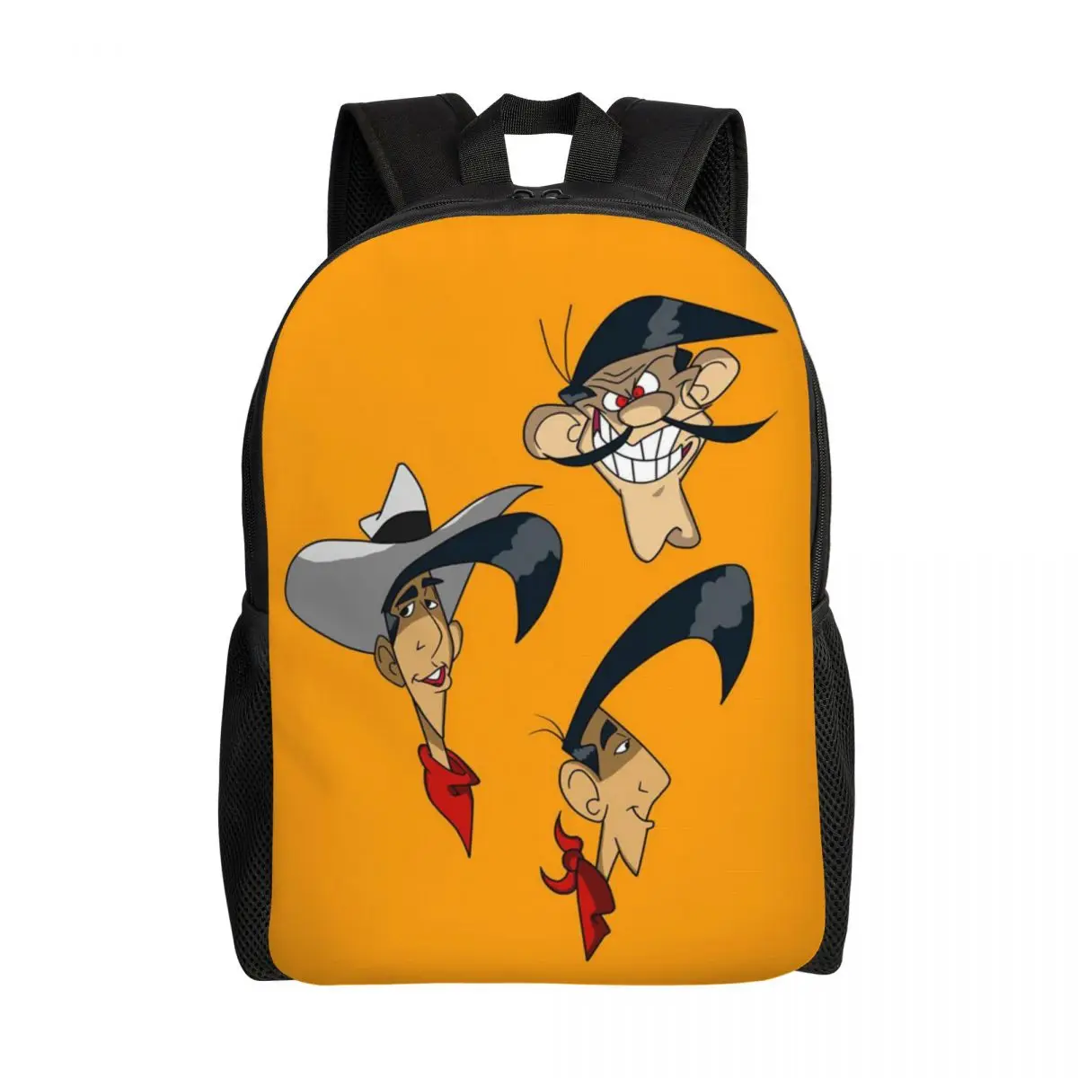 Sac à dos Lucky Luke Funny Meme pour hommes et femmes, sac de bande dessinée étanche, sacs à livres d'impression, école universitaire