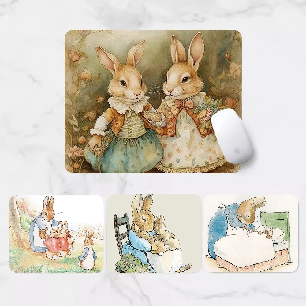 Cartoon P-Peter rabbit Mousepad Computer Desk Mat Table Keyboard Pad Laptop Cushion Non-slip Deskpad