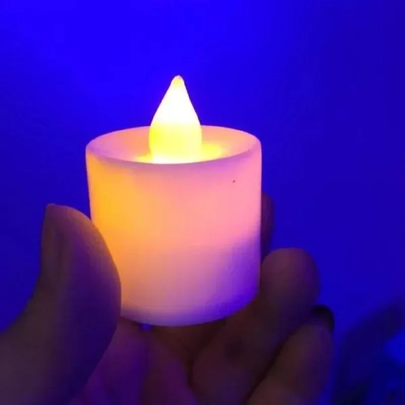 1/3/6Pcs luci di candela a LED senza fiamma Coloful Flicker Pillar candele luci a batteria atmosfera per feste romantiche decorazioni per la casa