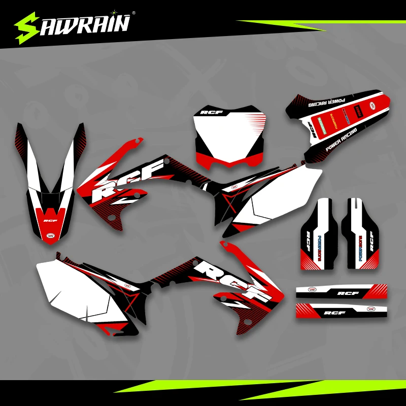 

Sawrain Motorcycle Graphics Backgrounds Decal Stickers Kits for HONDA 10-13CRF250 09-12 CRF450 01