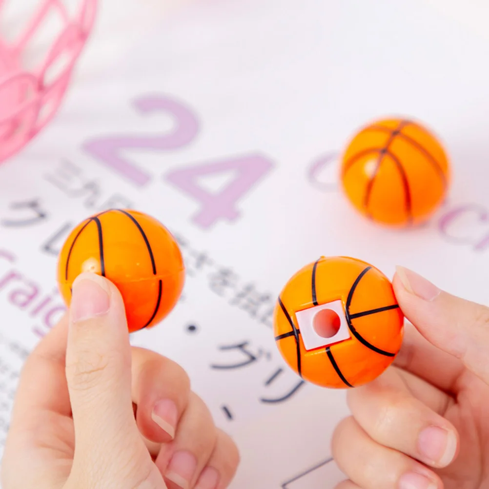 

16pcs Basketball Shape Pencil Sharpener Cute Manual Tool for Students Premium Plastic Metal Compact Safe Sharpening Student