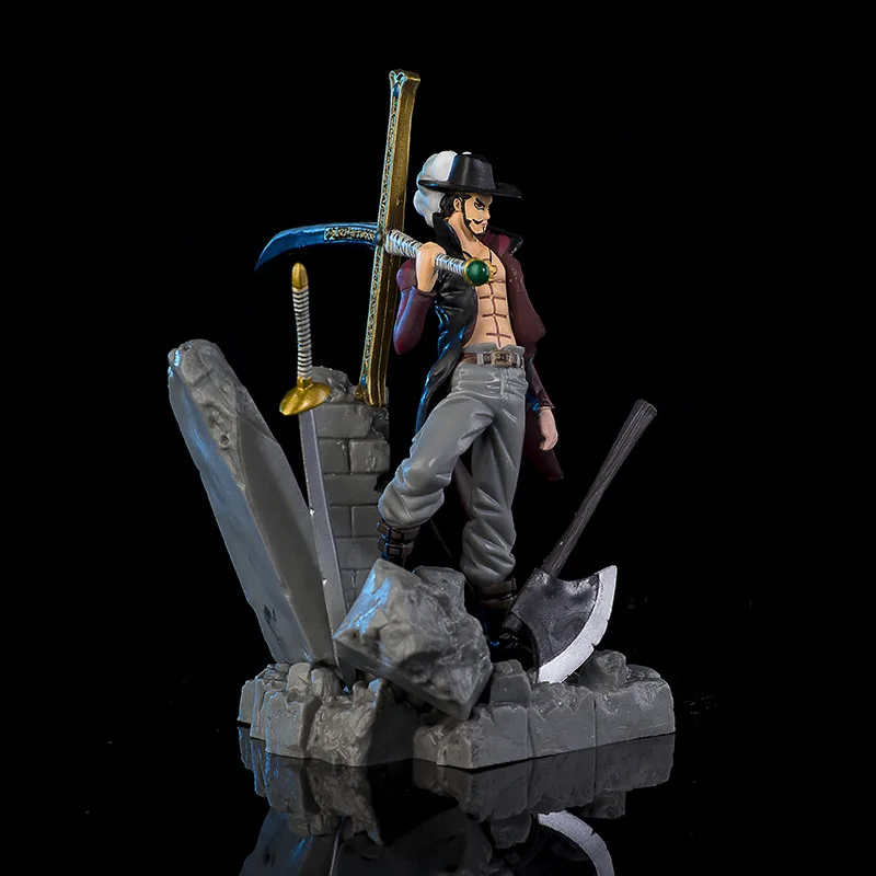 Hot 15cm One Piece Figures Eagle Eye Dracule Mihawk Anime Figure Top War Pvc Action Figure Model Toys Ornaments Doll Fans Gifts