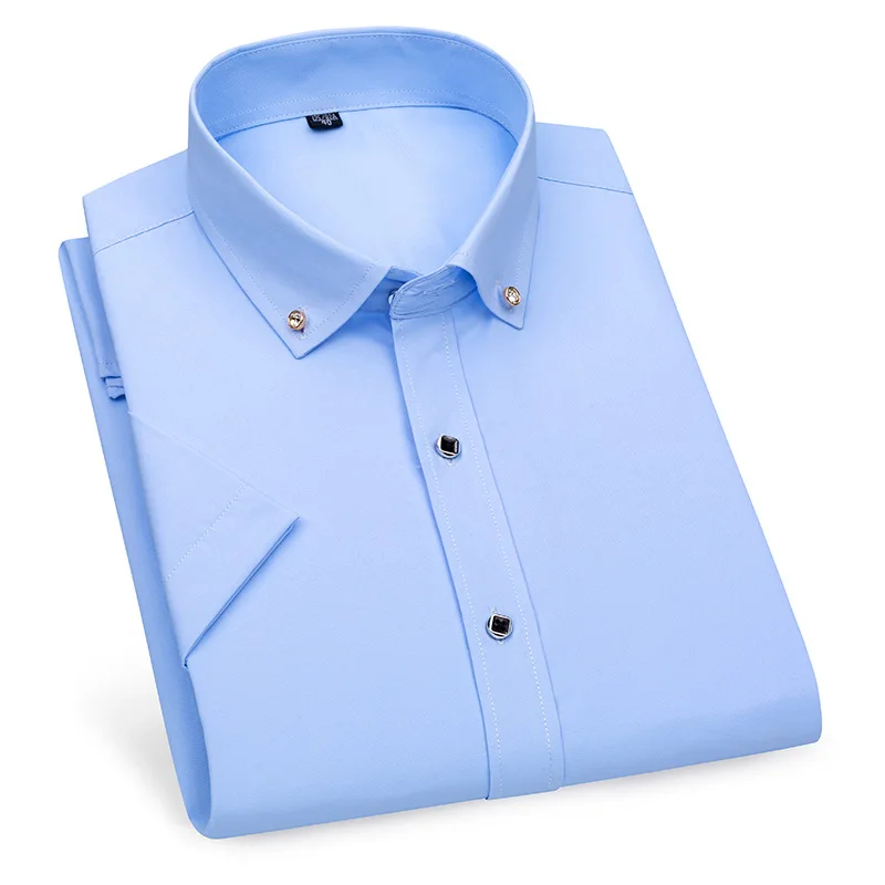 Koszule męskie z krótkim rękawem, białe, z guzikami, codzienne, eleganckie, na imprezy, koszule męskie z krótkim rękawem, niegniotące się, z guzikami w romby, koszule męskie wizytowe.