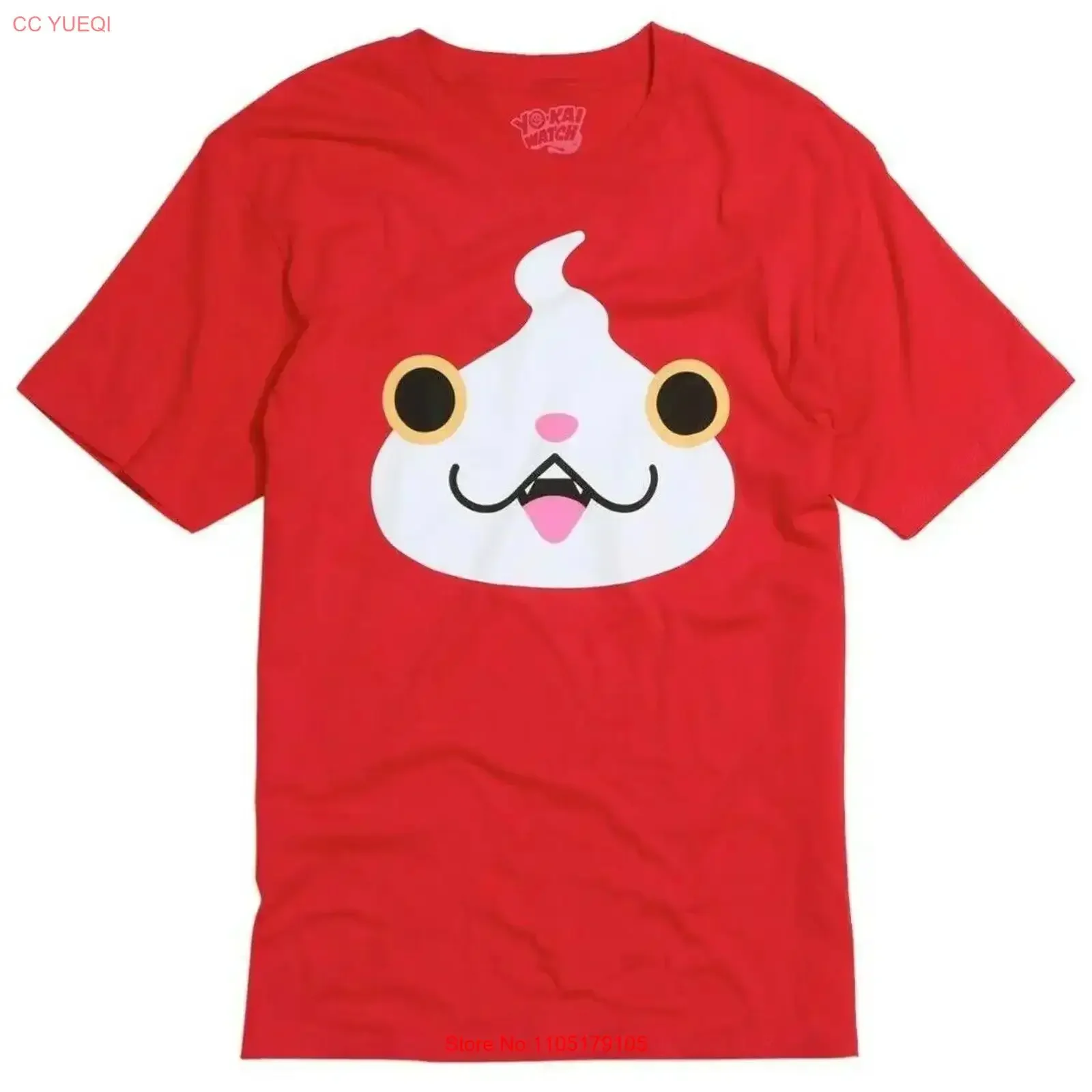 ANIME Yo Kai Yokai montre JIBANYAN visage t-shirt rouge NWT 100 authentique vintage lavé confortable mode graphique légèrement