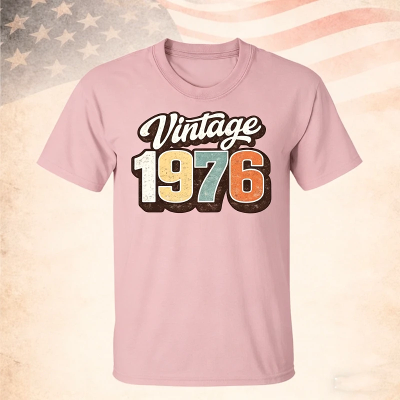 Vintage 1976 50th Birthday UnisexT-shirt 2026 Retro Fiftieth Gift Ideas BY 50th Present Unique Gifts for Fiftieth Streetwear