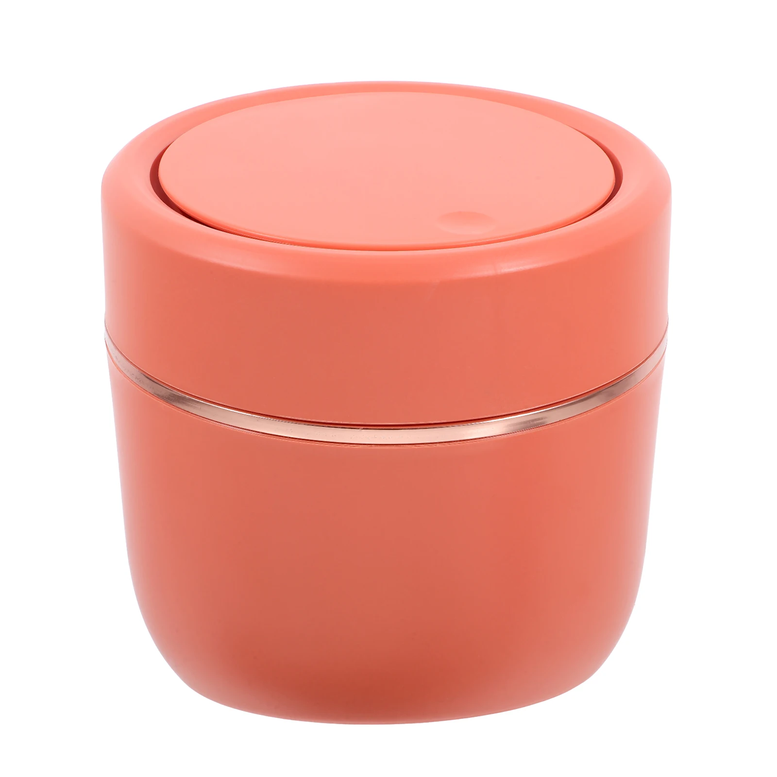 

Trash Bin with Lid Pressure Mini Basket Small Can Bedroom Garbage Countertop Office
