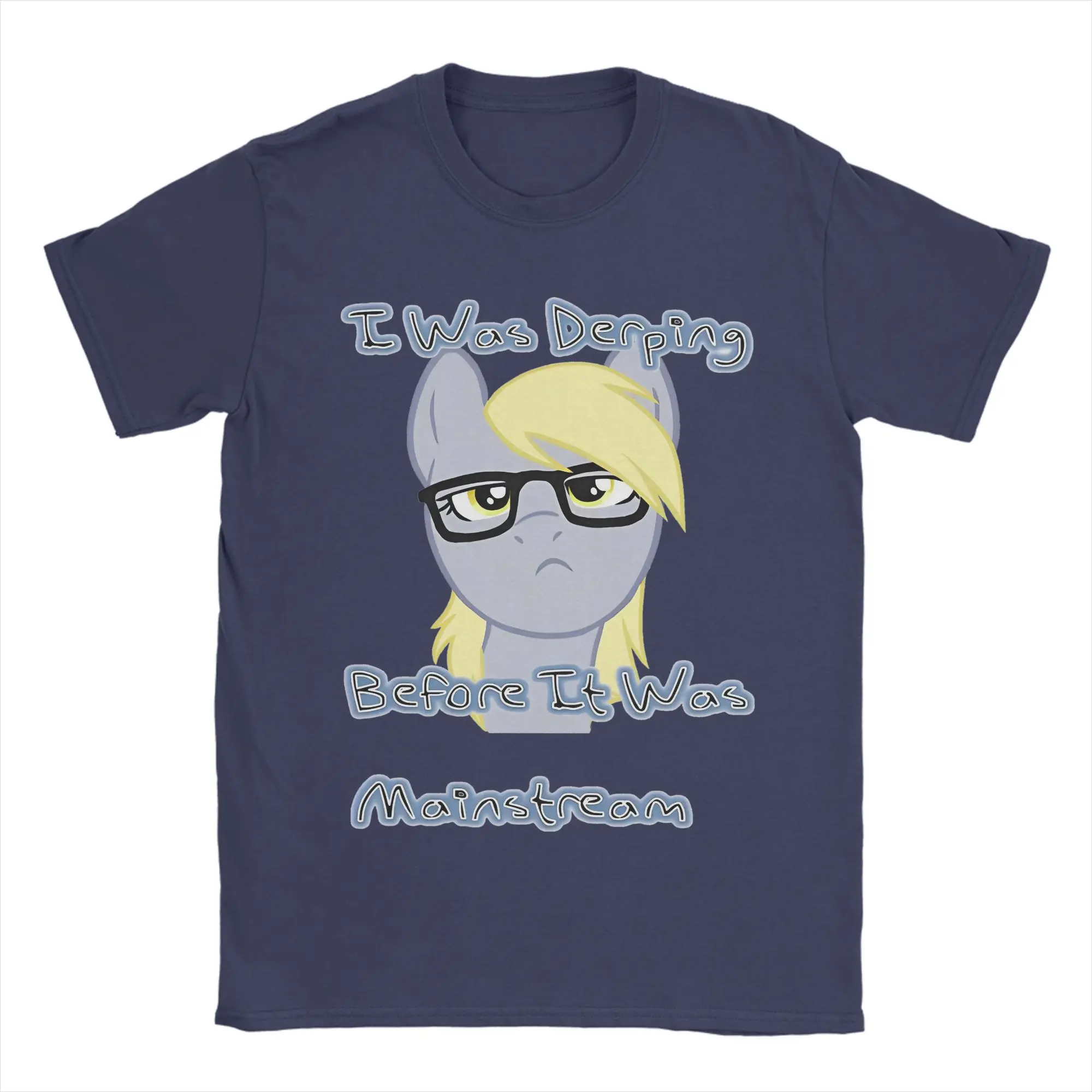 T-shirt Hipster Derpy pour hommes et femmes, en pur coton, Vintage, à manches courtes, col ras du cou, 6XL