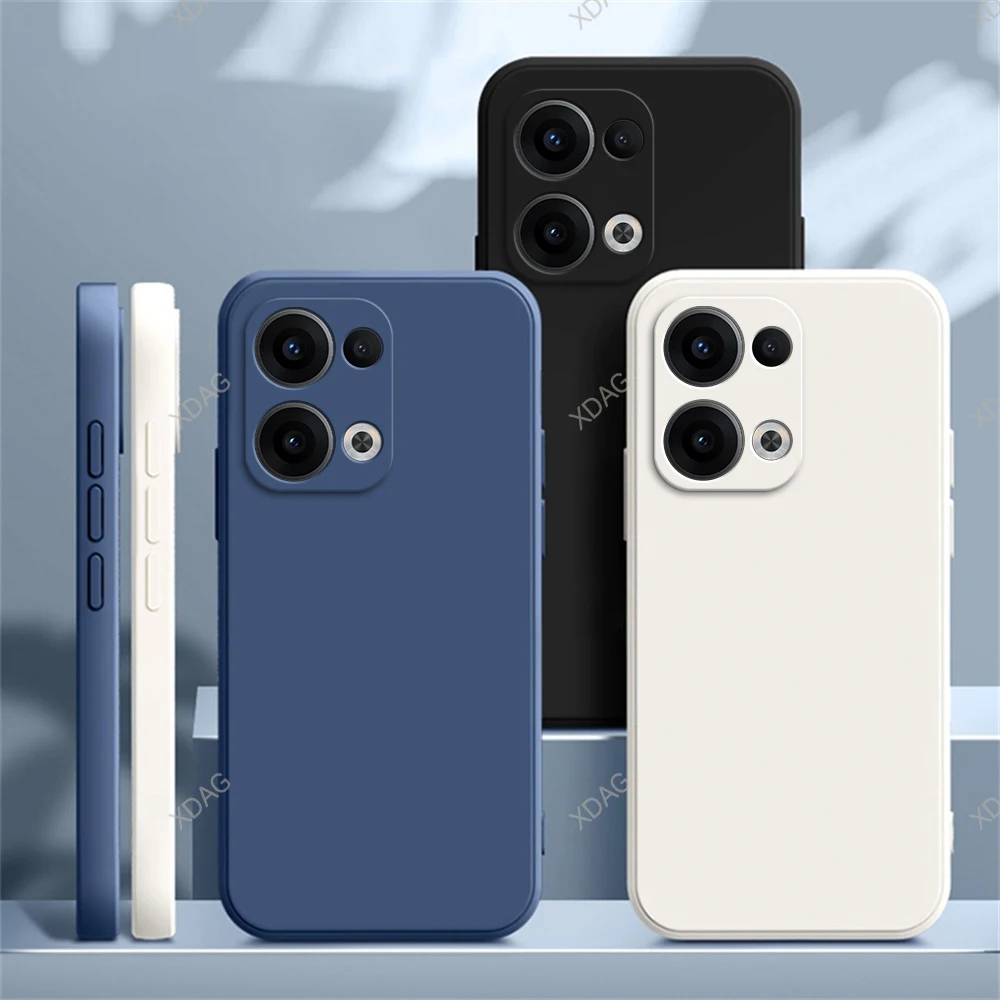 Official Coque Phone Case for OPPO Reno 13 Reno13 Pro F 13F S 13FS FS 5G Soft Liquid Silicone 13Pro Plain Basic Back Cover Funda