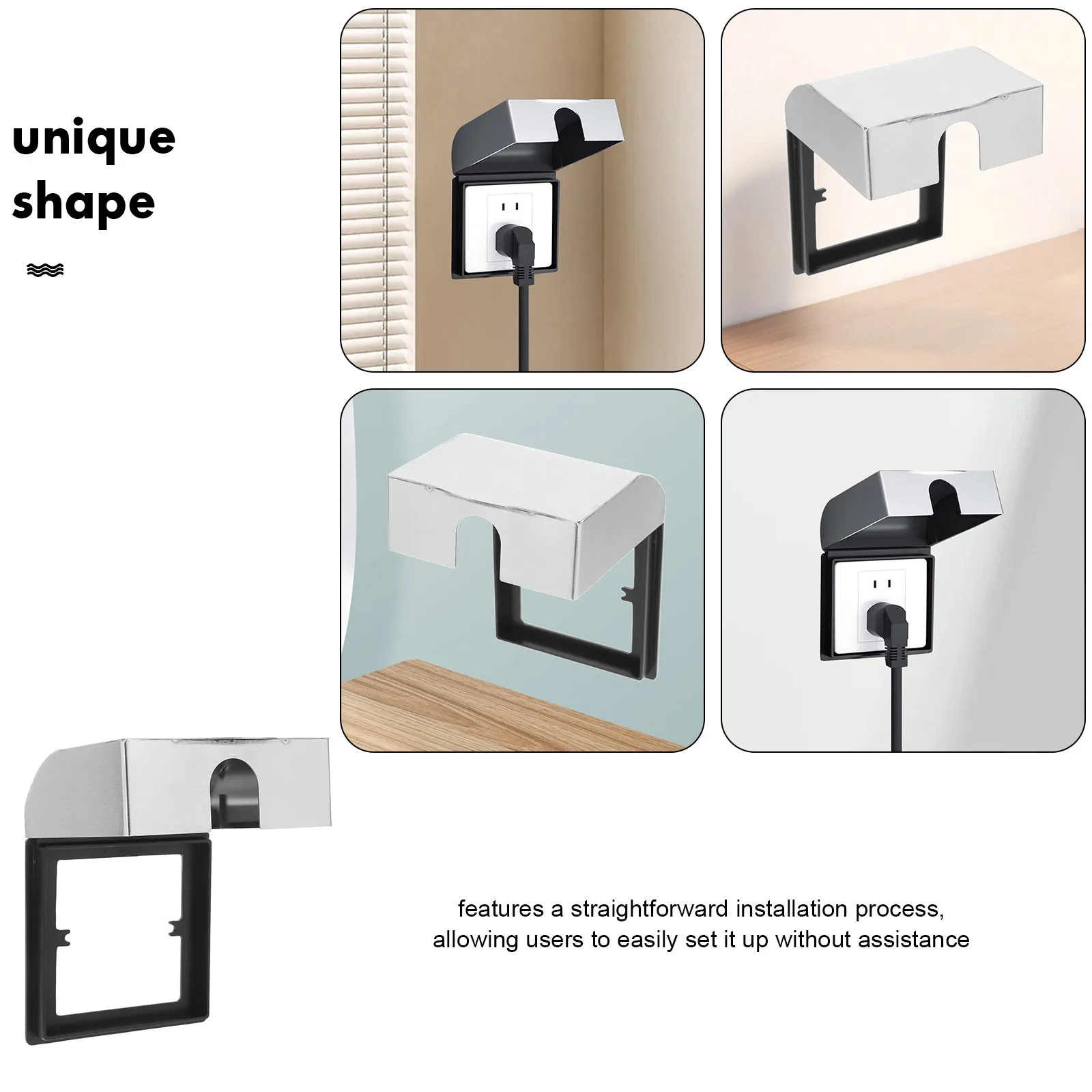 Switch Socket Waterproof Cover Stainless Steel 86 Type Rainproof Box Outdoor Electrical Protection Case Weatherproof Outlet