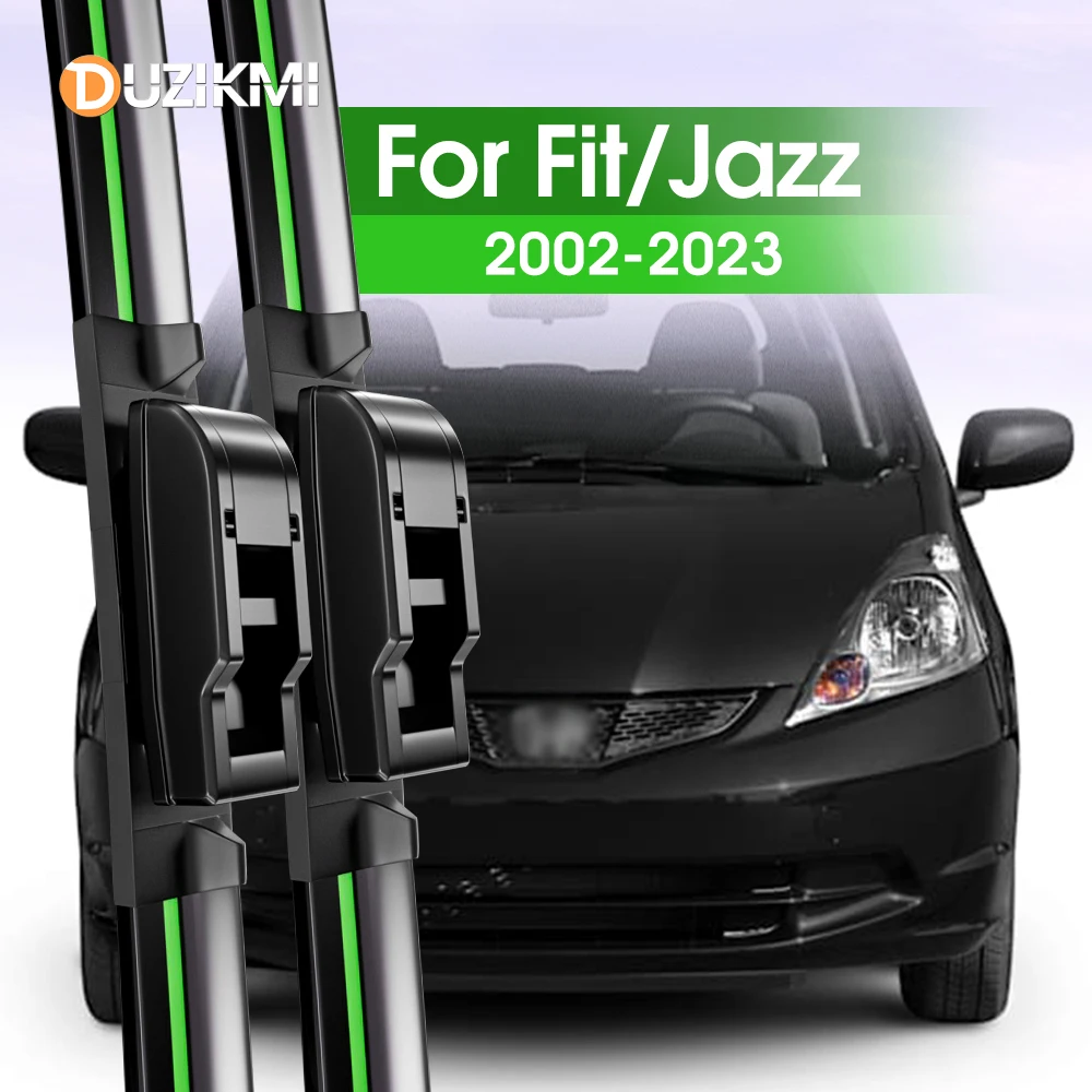 DUZIKMI 2pcs Front Wiper Blades For Honda Fit Jazz 2002-2023 2009 2012 2014 2015 2019 Windshield Windscreen Window Accessories