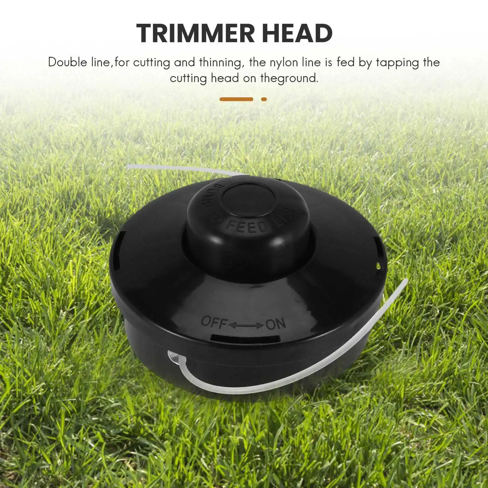 Tête de débroussailleuse de remplacement en or, bobine de débroussailleuse