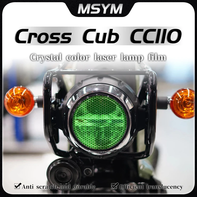 

For Honda Cross Cub CC110 cross cub cc 110 Headlight film transparent protective film honeycomb laser light film accessories