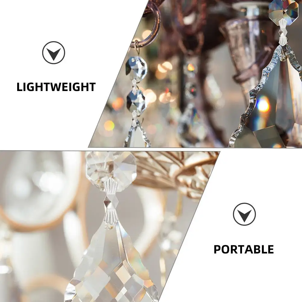 

300pcs Crystal Connector Clips Chandelier Bow Tie Connectors Metal Garden Decoration Replacement Hooks Lightweight Durable
