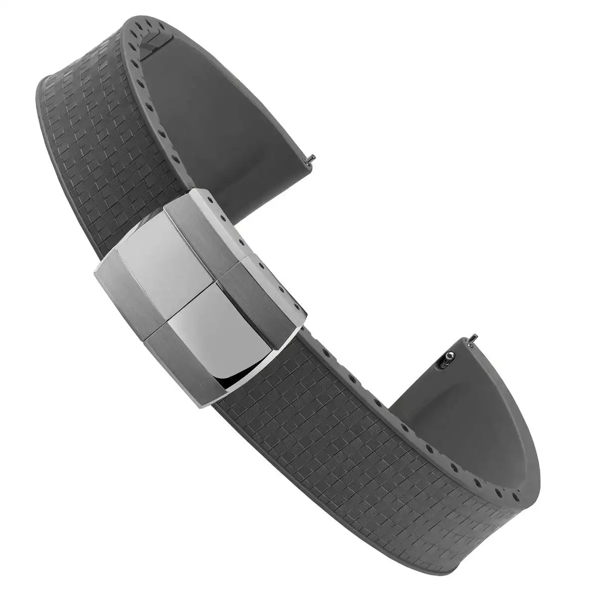 พรีเมี่ยม FKM นาฬิกา 16 มม.18 มม.20 มม.21 มม.22 มม.ฤดูใบไม้ผลิ Clasp BUCKLE DIVER สําหรับ Sekio PP IWC FKM ยางสายนาฬิกา