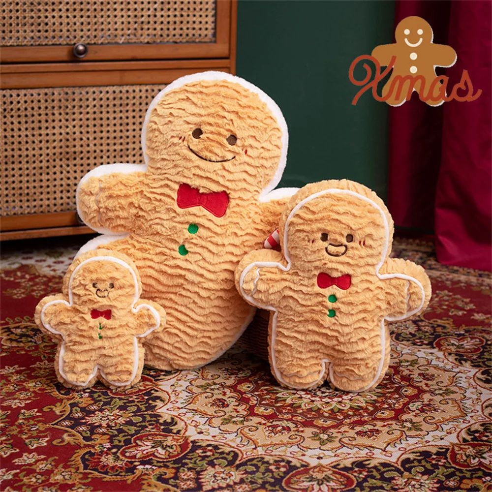 Christmas gift gingerbread man holiday gift box Christmas tree plush doll INS cute comfortable sofa pillow decoration cushion