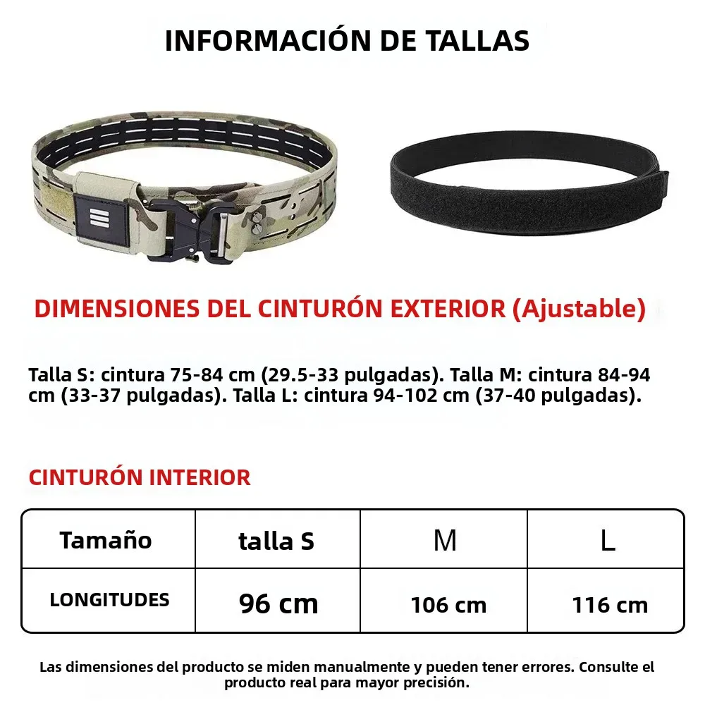 Cinturón táctico MOLLE multicam láser y hebilla liberación rápida - imagen 4