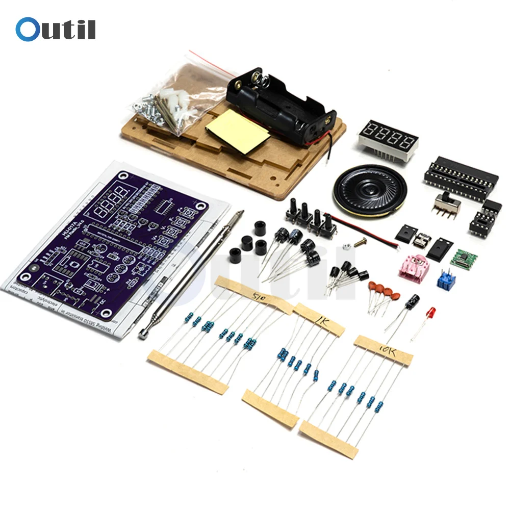 HU-017A RDA5807S Radio Audio Kit FM 87-108MHz TDA2822 Power Amplifier Frequency Modulation Electronic Module DIY Kits