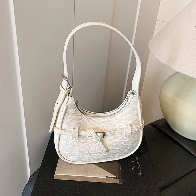 

High End Fashion PU Leather One Shoulder Bags Women's Texture Simple Solid Color Crossbody Bag 2025 New Casual Commuting Handbag