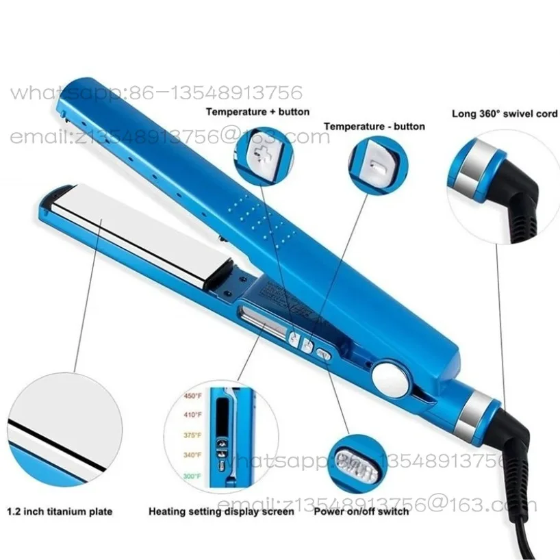 Classic Nano Titanium Hair Straightener Perm 1/4 Portable Wide and Narrow Edition Factory Direct Sales