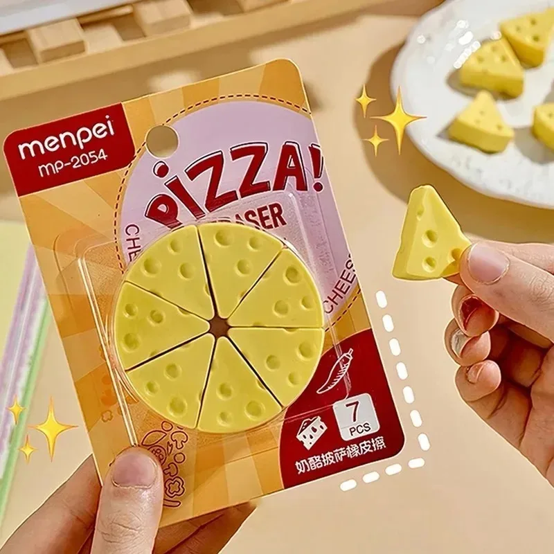 1pc Simulation Cheese Eraser Clean Mess Free Stationary Office Student Rubber Eraser For Kids Gift Soft School Supplies
