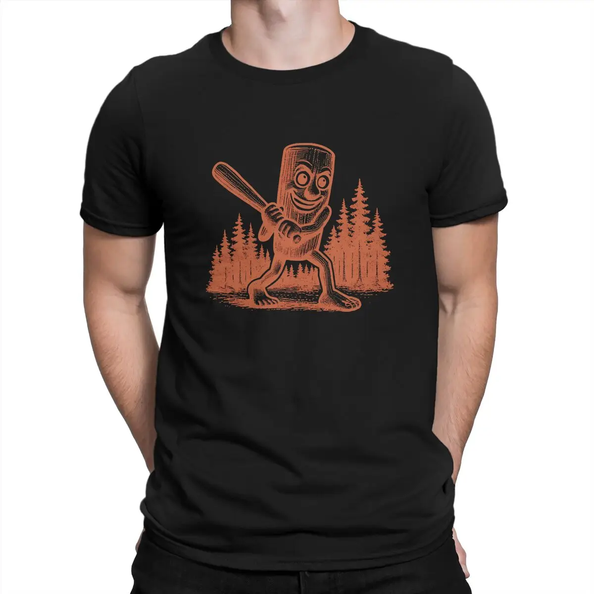 

Polyester TShirts Brain Rot Tung Tung Tung Sahur Meme Italian Brainrot Personalize Men's T Shirt Hipster Tops