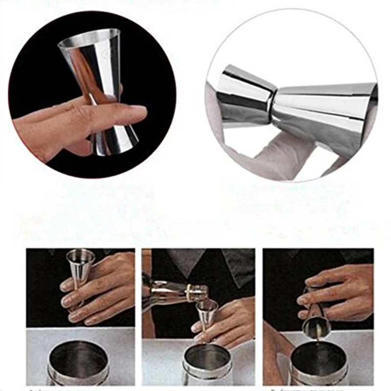 In acciaio inox Cocktail Muddler cucchiaio di miscelazione Jigger Set di strumenti da Bar per Bar Party Wine Cocktail Drink Shaker