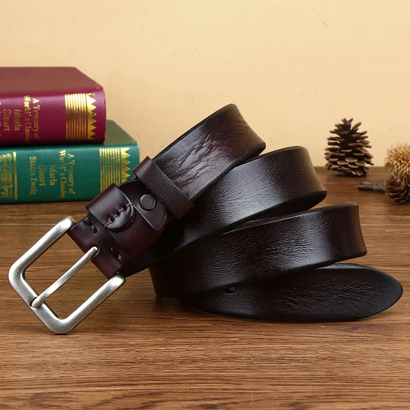 Clickclark Belts for Men Y2K Belt Man YoungsterAll-in-one Leisure Luxury Genuine Leather Cowhide Perfect With Jeans