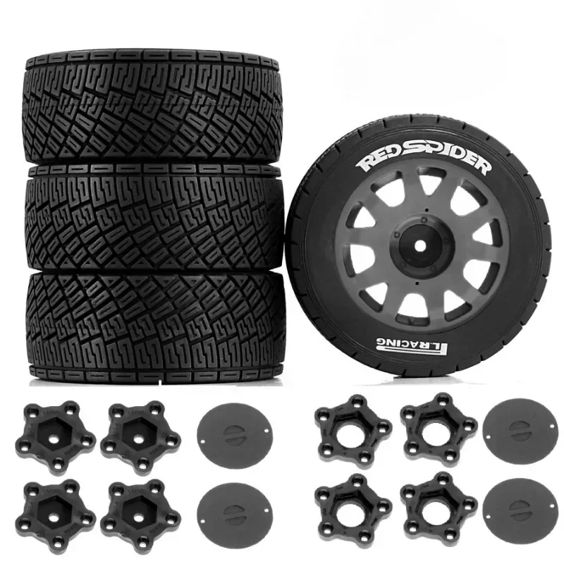 4pcs 100mm 1/7 1/8 RC Rally Off-Road Buggy Tires Wheel 17mm Hex for ARRMA Trxs Redcat Team Losi Kyosho HPI WR8 HSP RC Car