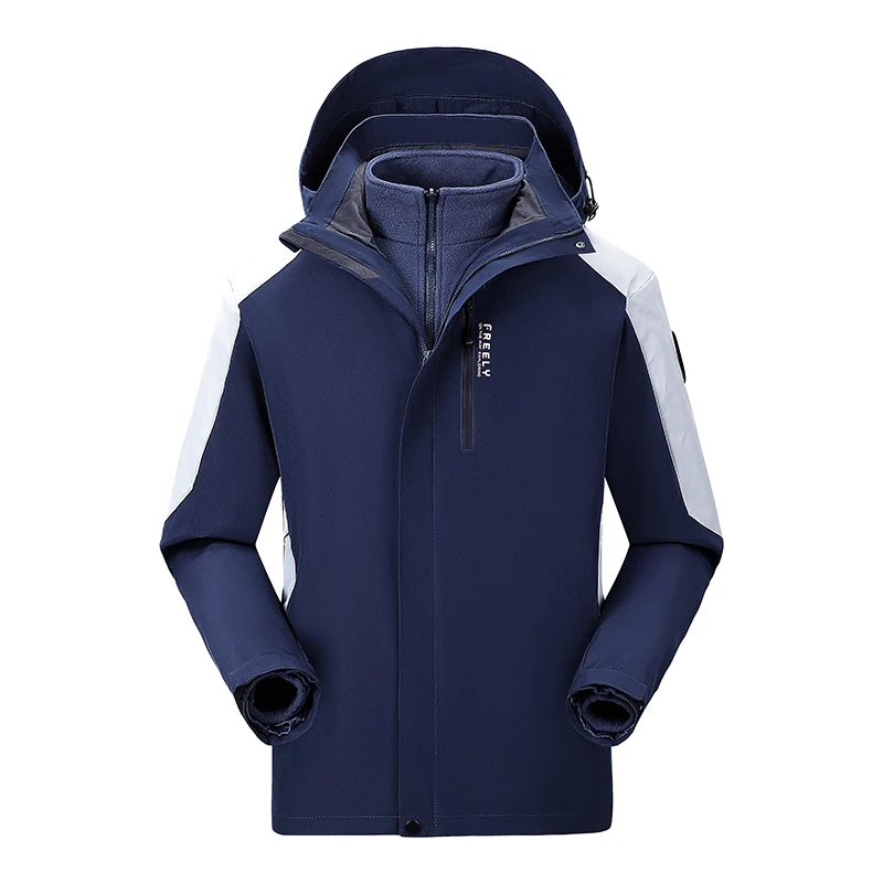 ARC Autumn and Winter Men's Outdoor Sports Outing Windproof Camping Three-in-one Storm Jacket Detachable Two-piece Hiking Jacket