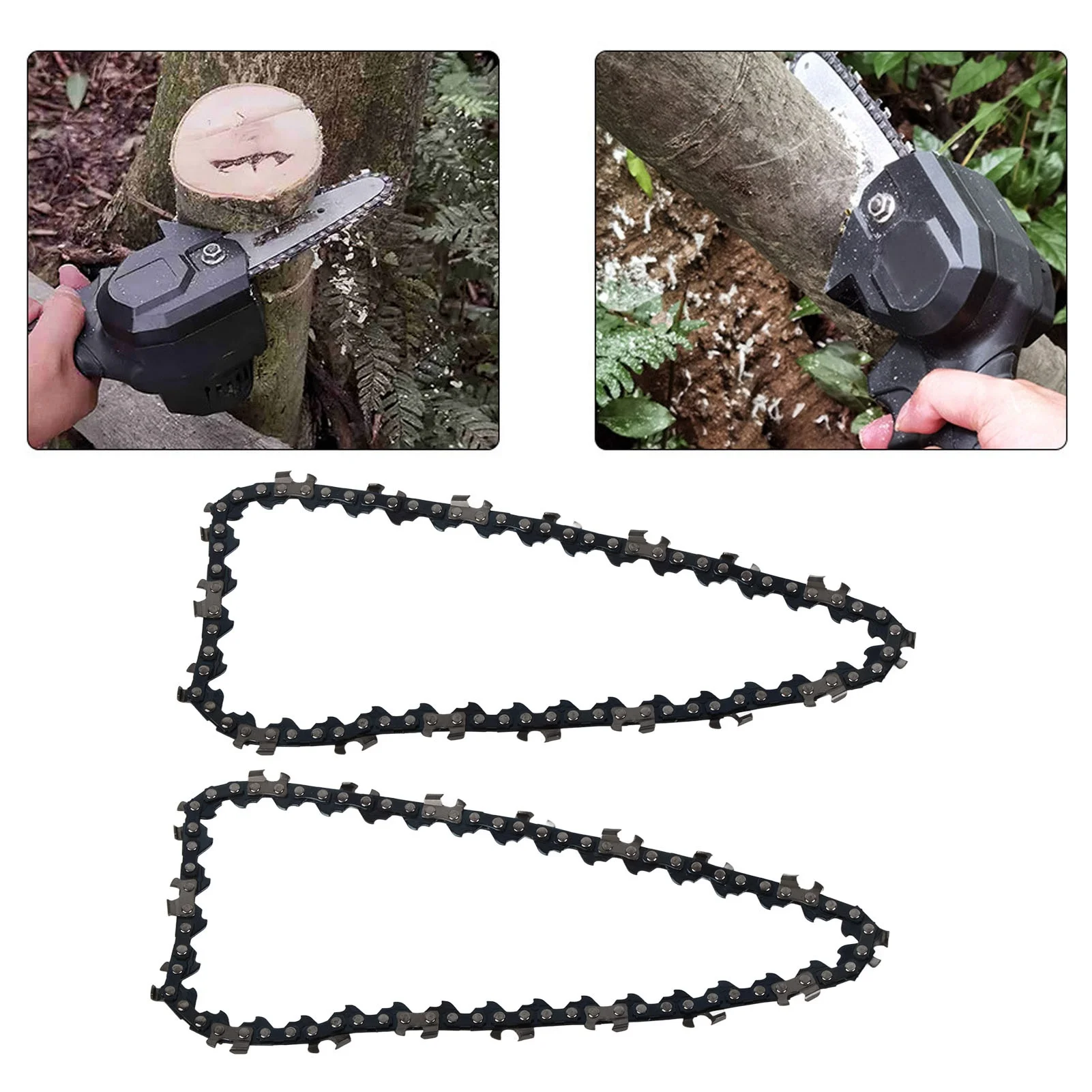 

2Pcs 6-inch 36DL Chainsaw Mini Chainsaw Chain Small Chainsaw Accessories Drive Link Chain Saw Blade Wood Cutting Tools