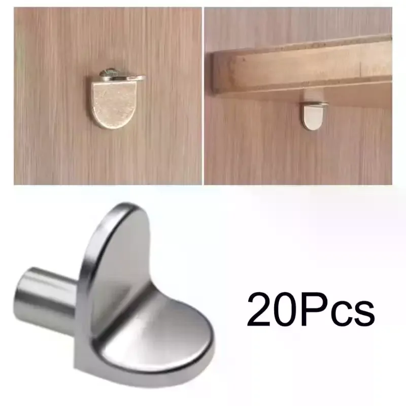 20PCS Shelf Support Pegs L-Shaped Wardrobe Shelf Fixed Brackets Bookcase Wooden Glass Layer Board Furniture Bracket Holder - zdjęcie 1