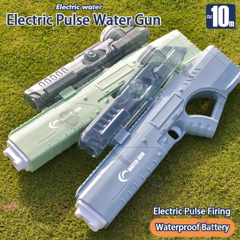 Electric Water Gun Toy for Kids Large Capacity Long Range Soaker Blaster Beach Outdoor Splash Shooting Summer Play Sprayer Gun