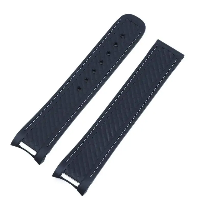 

NFR 20mm Rubber Watch Band For Omega Strap Seamaster 300 AT150 Aqua Terra Ultra Light 8900 Steel Buckle Watchband Bracelets