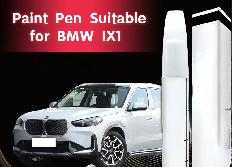 Paint Pen Suitable for BMW IX1 Paint Fixer Ore White Motian Gray Charcoal Black Black White Original Repair Car Paint Repair IX1