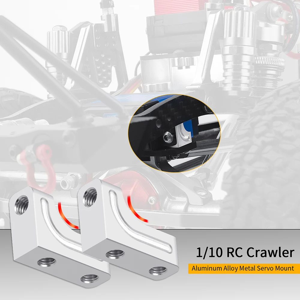 AXSPEED RC Car Servo Mount Bracket Aluminum Alloy Fixed Stand for Axial SCX10 1/10 RC Crawler Car Upgrade Parts