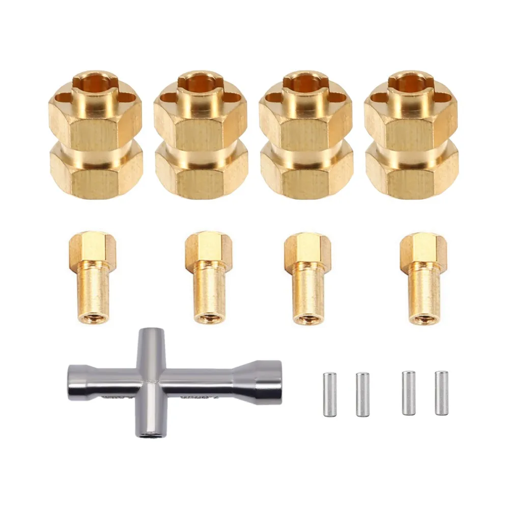 

Brass Extension Apater Unilateral CVD drive shaft Frame roll cage Front and rear axles For 1/24 RC Car Axial SCX24 90081